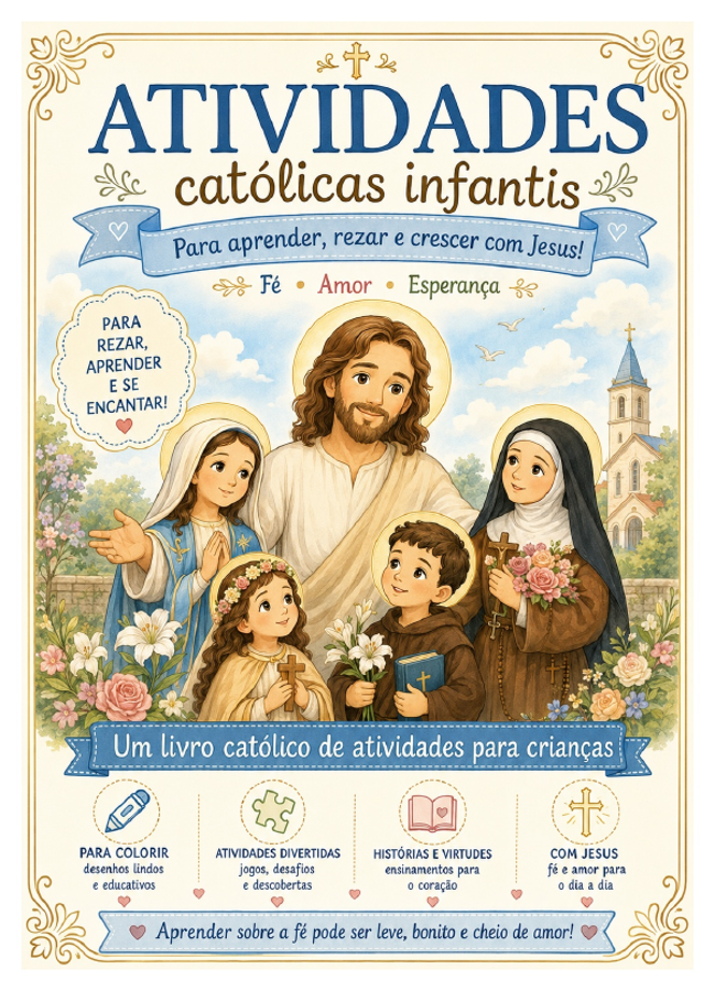 Capa do material Atividades Católicas Infantis